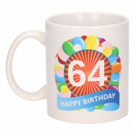 Birthday balloon mug 64 year