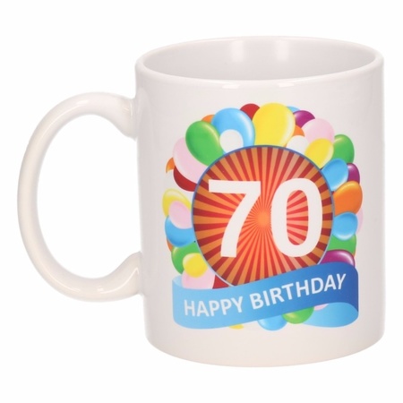 Birthday balloon mug 70 year