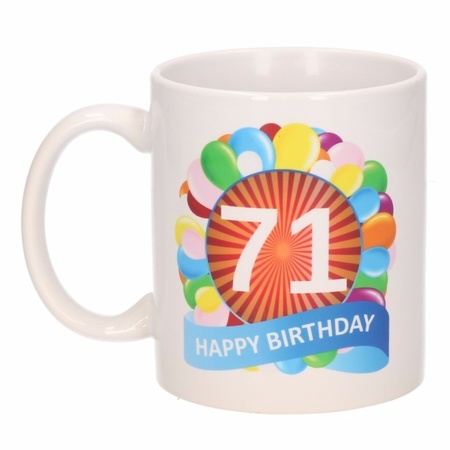 Birthday balloon mug 71 year