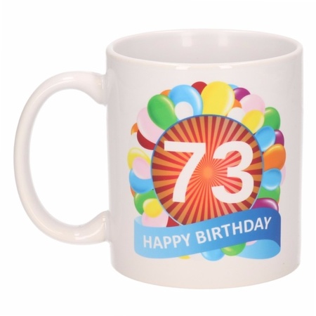 Birthday balloon mug 73 year