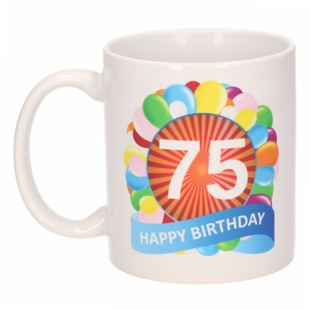 Birthday balloon mug 75 year