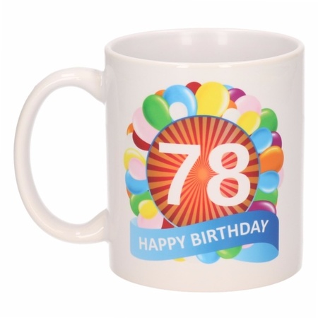 Birthday balloon mug 78 year