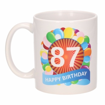 Birthday balloon mug 87 year