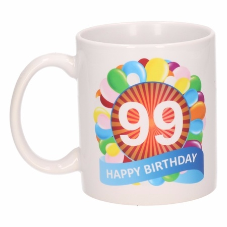 Birthday balloon mug 99 year