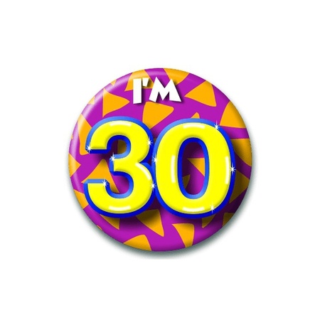 Birthday button I am 30
