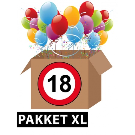 Traffic sign 18 year decoration package XL