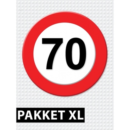 70 jarige verkeerbord decoratie pakket XL