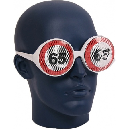 Traffic sign glasses 65 year