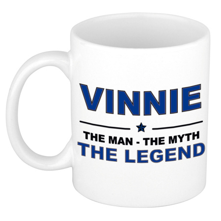 Vinnie The man, The myth the legend collega kado mokken/bekers 300 ml