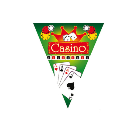 Feestdecoratie vlaggenlijn Casino