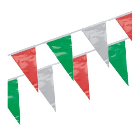 Vlaggenlijntje groen/rood/wit 4 m