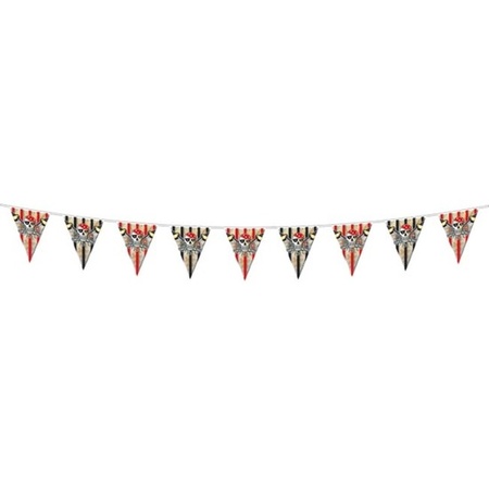 Pirate bunting red and black 24 meter