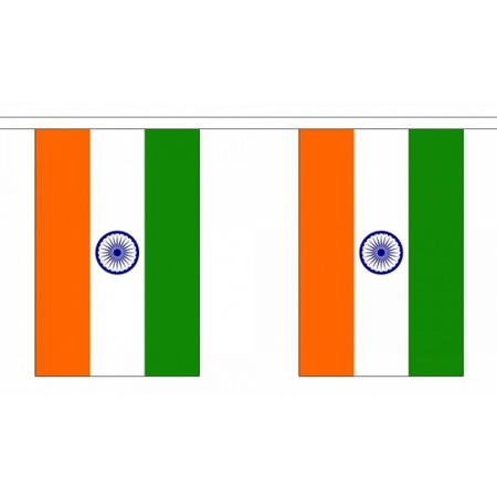 Luxury India bunting flags - polyester - 900 cm