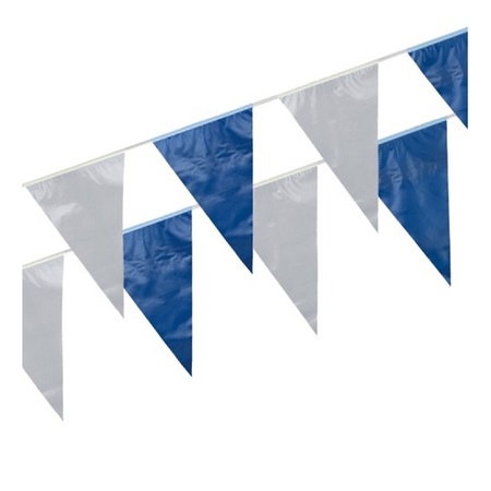 Royal blue with white bunting