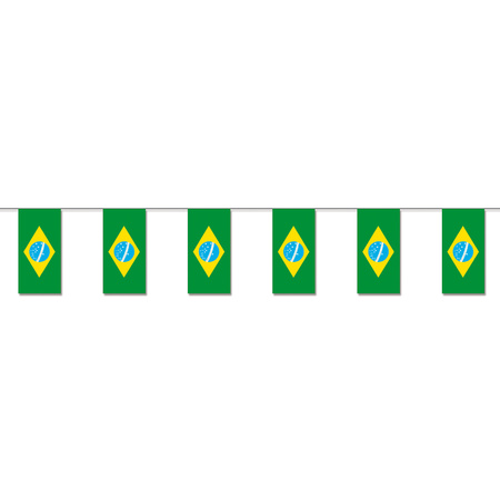 Braziliaanse feestvlaggetjes 4 meter
