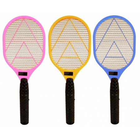 Fly swatter electric - on batteries - mix colours - plastic - 40 cm