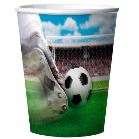 Soccer plastic cups with 3D print