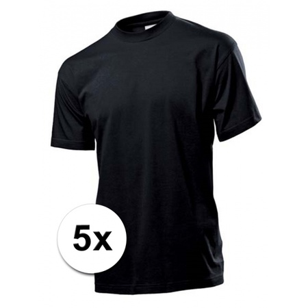 Black t-shirts discount package 5x