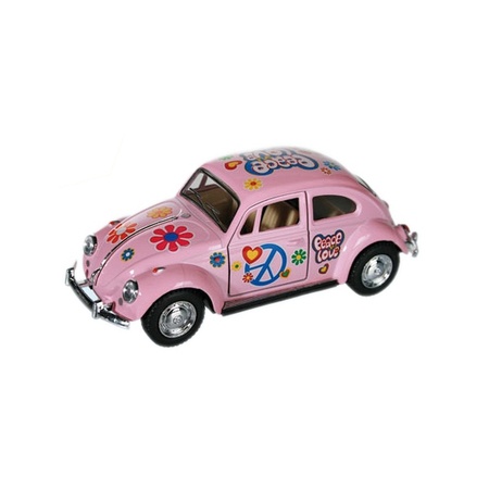 Flower Power beetle roze autootje