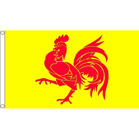 Wallonie haan vlag van polyester
