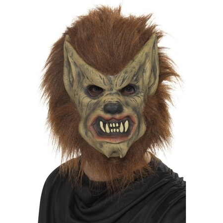Werewolf mask brown latex