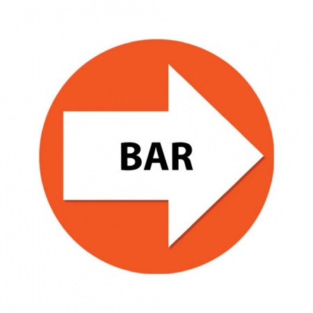 Direction sign set orange Bar 