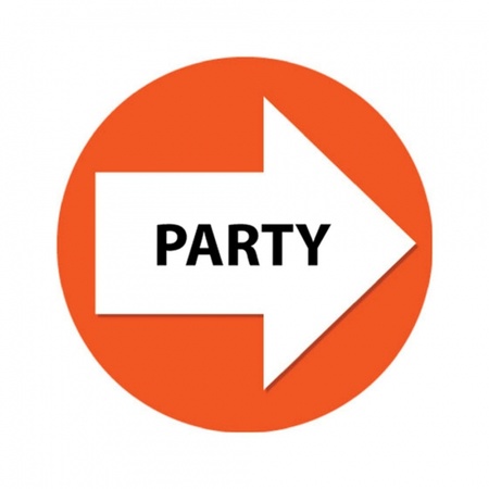 Route aanduiding stickers party oranje