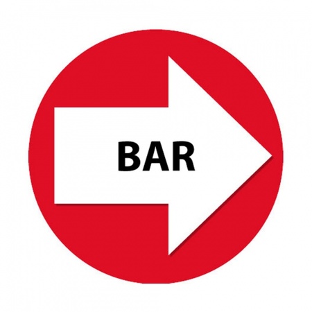 Rode route aanduiding stickers Bar