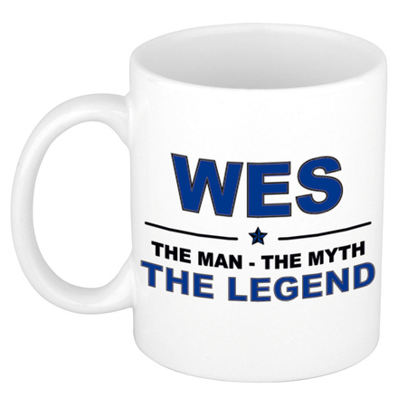 Wes The man, The myth the legend collega kado mokken/bekers 300 ml