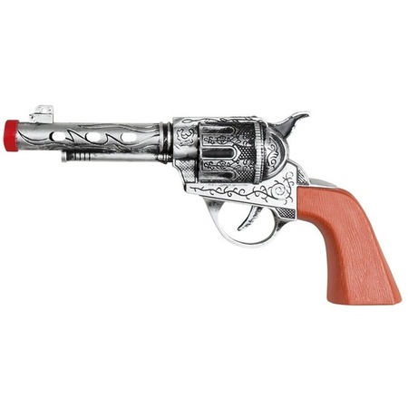 Western revolver/gun silver 22 cm