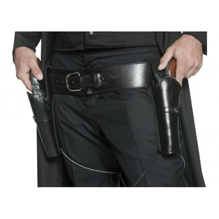 Black belt with holsters