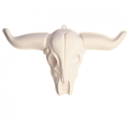 PVC decoration 3D skull bull 75 x 43 cm