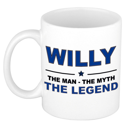 Willy The man, The myth the legend collega kado mokken/bekers 300 ml