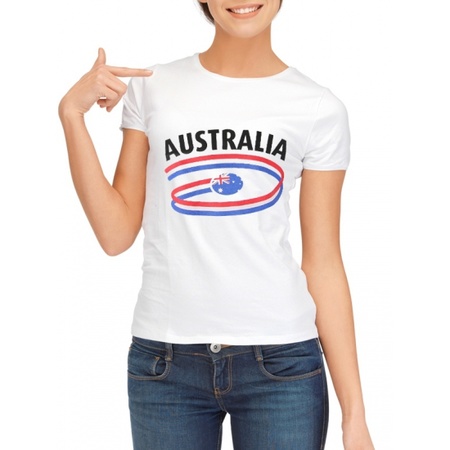 Shirts met vlaggen thema Australia voor dames