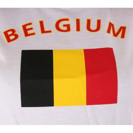 T-shirt met vlag Belgie print voor dames