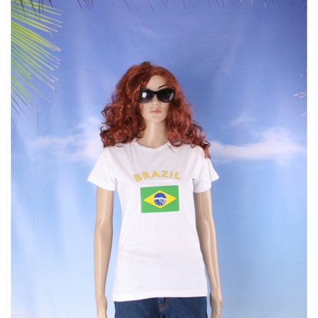 T-shirt met vlag Brazilie print voor dames