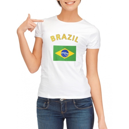 T-shirt flag Brazil for ladies