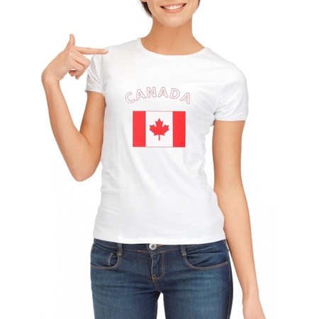 T-shirt met vlag Canadese print voor dames