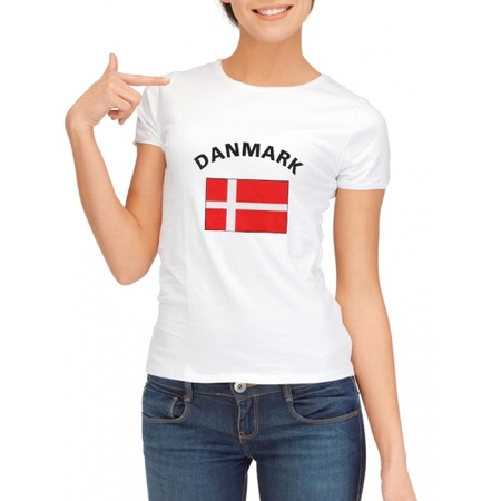 T-shirt met vlag Deense print voor dames