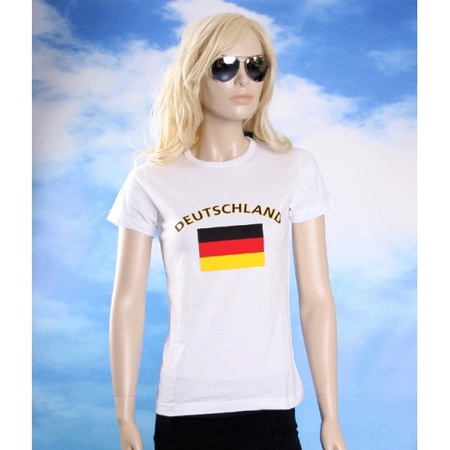 T-shirt met vlag Duitsland print voor dames