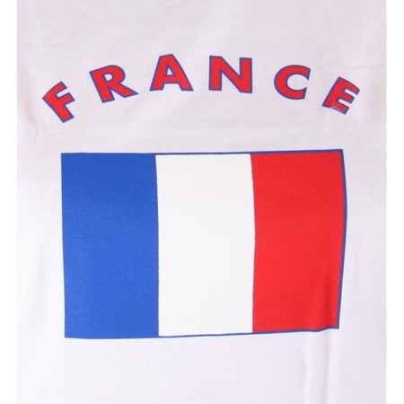 T-shirt flag Frankrijk for ladies