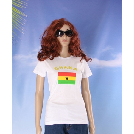 T-shirt met vlag Ghanese print voor dames