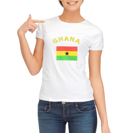 T-shirt met vlag Ghanese print voor dames