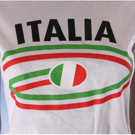 Shirts met vlaggen thema Italia dames