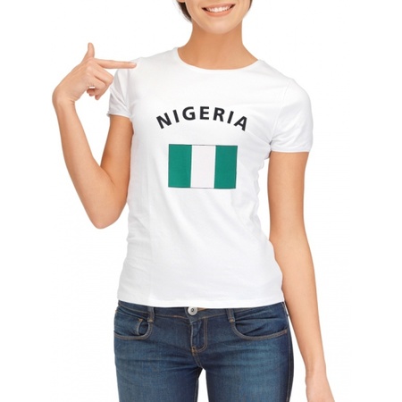 T-shirt met vlag Nigeria print voor dames