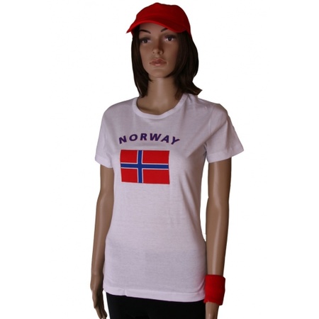T-shirt met vlag Noorwegen print voor dames