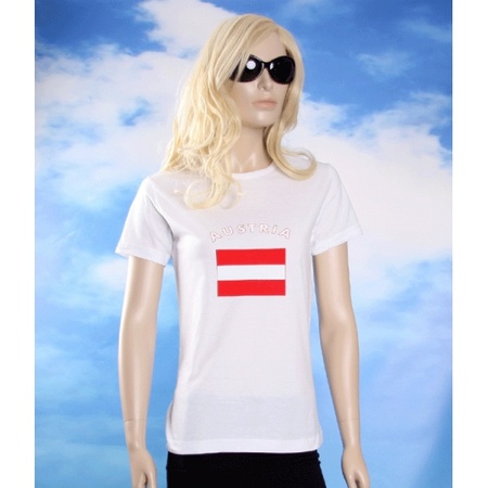 T-shirt flag Austria for ladies