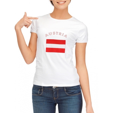T-shirt met vlag Oostenrijk print voor dames