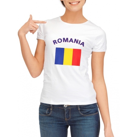 T-shirt met vlag Roemeense print voor dames