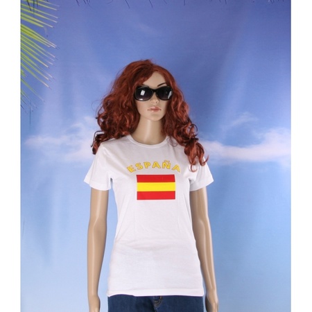 T-shirt met vlag Spaanse print voor dames